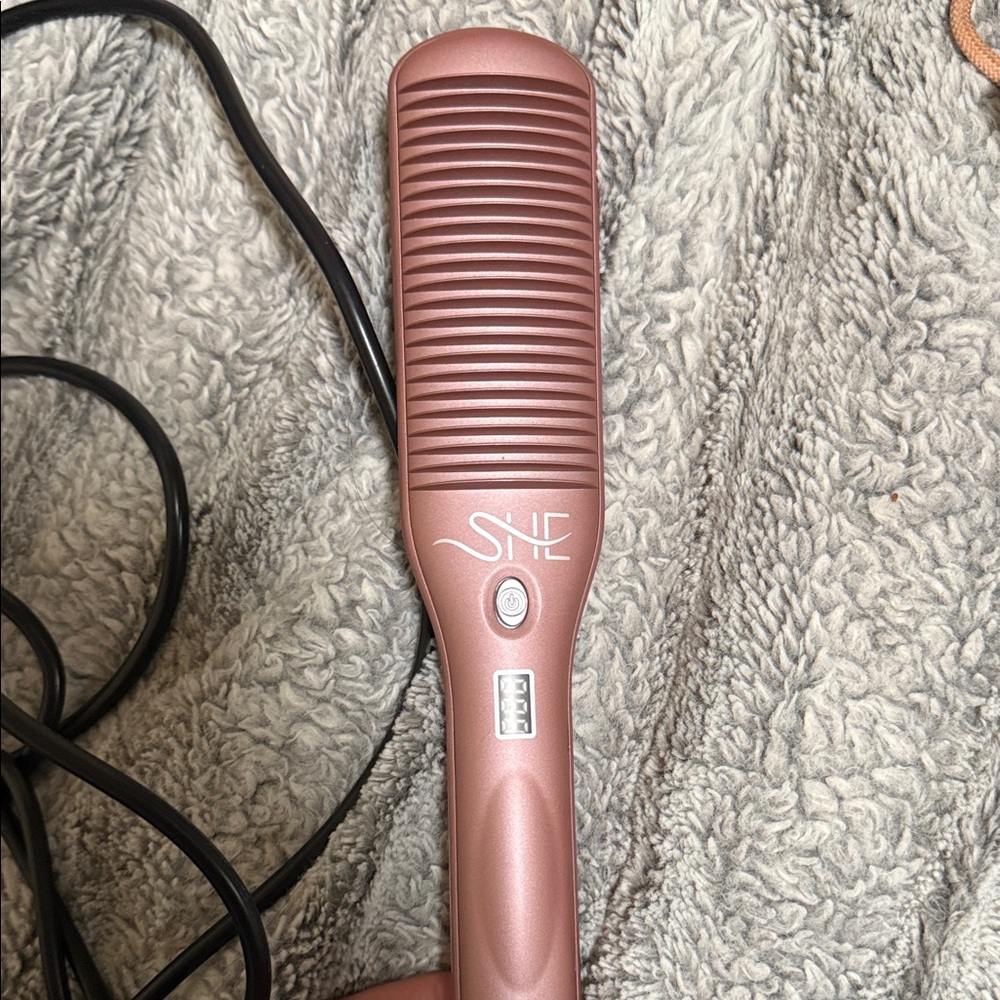 Pink Hair Straightening Brush